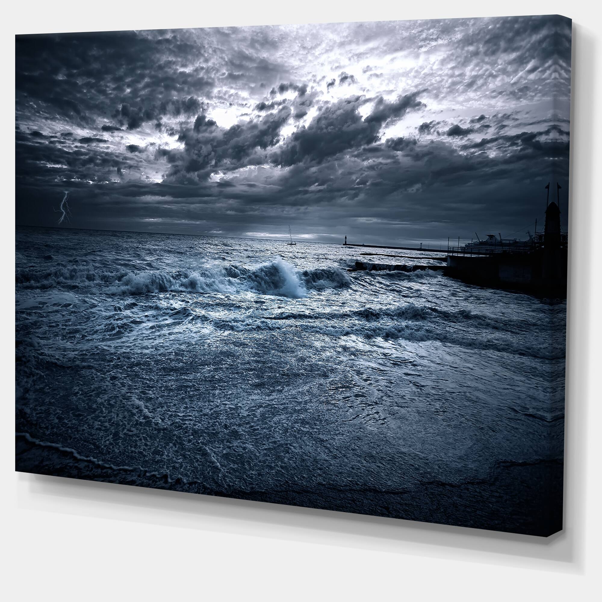 Designart - Sochi Sea Storm in Blue